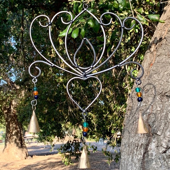 Lotus Heart Glass Beads Wind Chime Mobile - Picture 4 of 9